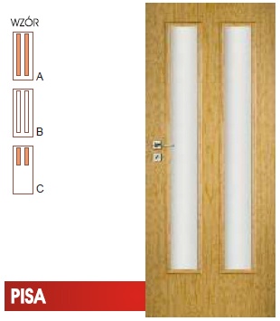 Drzwi wewnętrzne VERTIM PISA Wzór A, B, C