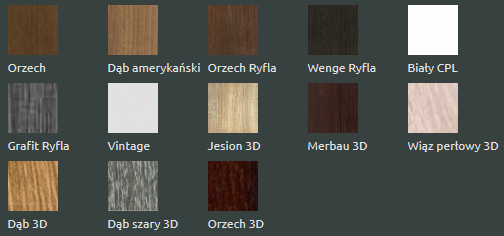 Kolory drzwi Intenso Marsylia W-5