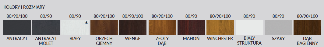Kolorystyka drzwi MAR-TOM