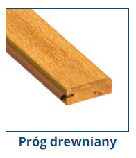 Ciepły próg drewniany