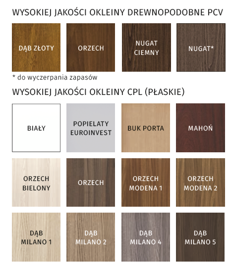 Kolory oklein drzwi VERTE STRONGER