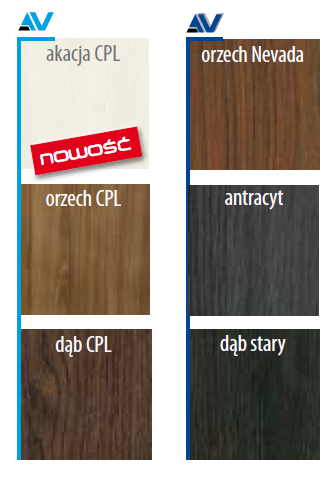 Kolory drzwi Voster NEUTRA 50