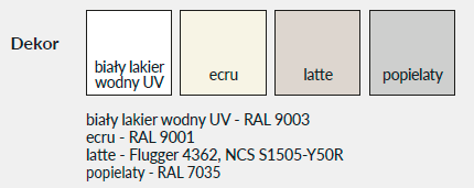 Kolory drzwi BINITO 30