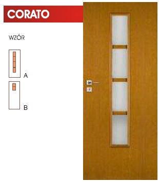 Drzwi wewn. Vertim Corato wzór A, B - widok frontalny